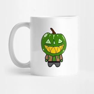 Green Zombie Pumpkin Man of Halloween Mug